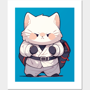 Samurai cat Posters and Art